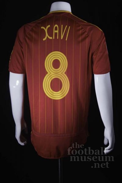  Xavi   Match Worn  Spain  Shirt